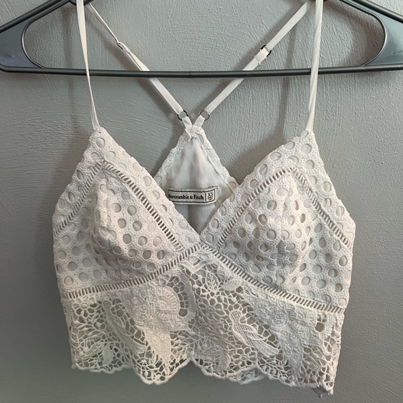 Abercrombie & Fitch White Lace crop top - Picture 5 of 7